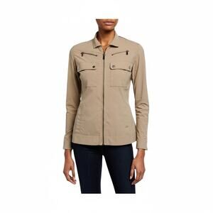 NWT Anatomie Madeline Cargo Jacket Womens XS Khaki Lightweight Pockets $338